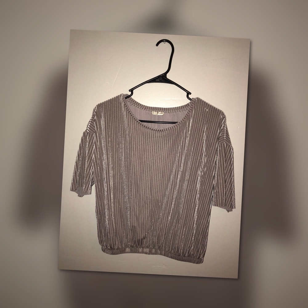 Zara Collection // Vintage Velvet ribbed top.